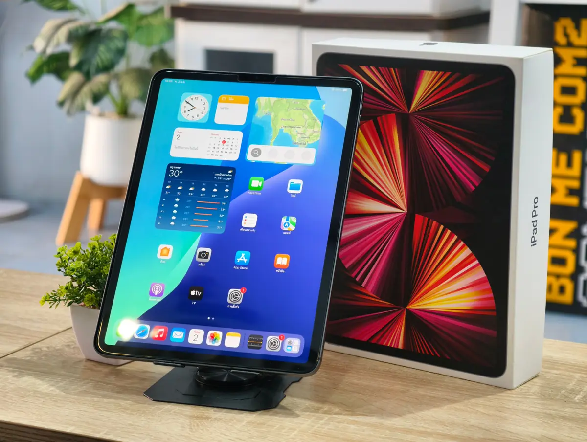 iPad Pro M1 มือสองพร้อมกล่อง เปิดเครื่องทดสอบ