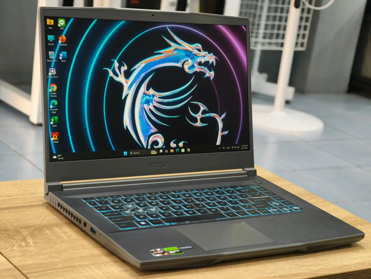 โน๊ตบุ๊คเกมมิ่ง MSI Thin A15 RTX 4060 RAM 16GB มือสอง